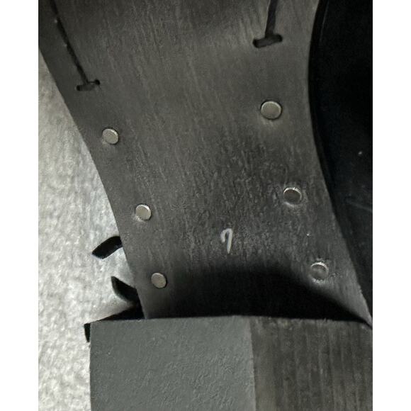 Sam Edelman Louie Saddle Fringe Bootie Size 7 M Black Suede Zip Ankle Boots EUC - Picture 6 of 6